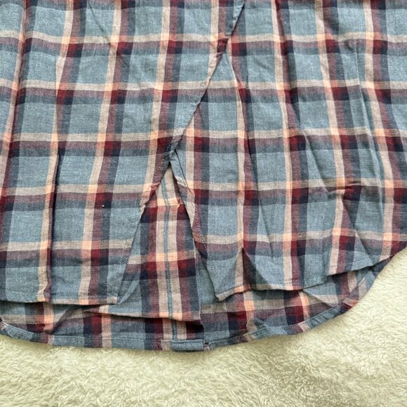 Marine Layer meadow shirts button down size medium plaid wrap back Collared new - Picture 12 of 13